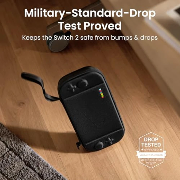 tomtoc Slim Carrying Case for Nintendo Switch 2 Model 2025, Odorless Felt Protective Hard Shell with 12 Game Card Slots, Portable Travel Storage Case with Original Patent and Military Grade Protection by tomtoc - Image 4