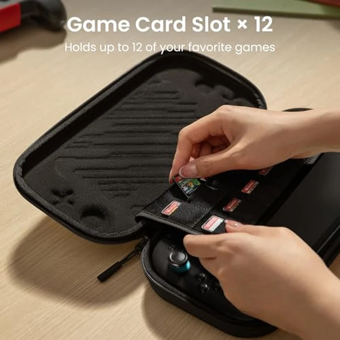 tomtoc Slim Carrying Case for Nintendo Switch 2 Model 2025, Odorless Felt Protective Hard Shell with 12 Game Card Slots, Portable Travel Storage Case with Original Patent and Military Grade Protection by tomtoc - Image 6
