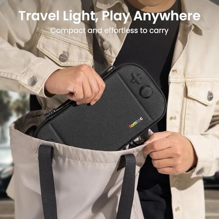 tomtoc Slim Carrying Case for Nintendo Switch 2 Model 2025, Odorless Felt Protective Hard Shell with 12 Game Card Slots, Portable Travel Storage Case with Original Patent and Military Grade Protection by tomtoc - Image 7