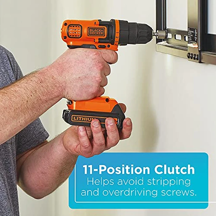 BLACK+DECKER 20V MAX 68-Piece Cordless Drill and Home Tool Project Kit with Tool Storage Bag (LDX120PK) by BLACK+DECKER - Image 8