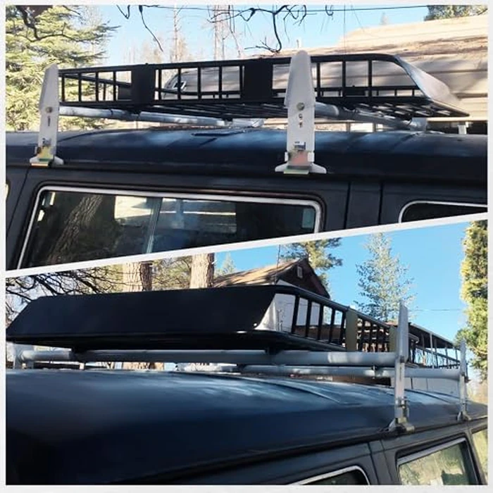 ECOTRIC Adjustable Van Roof Ladder Rack 500LBS 2 Bars for Chevy Dodge Ford GMC Express 77'' by ECOTRIC - Image 6