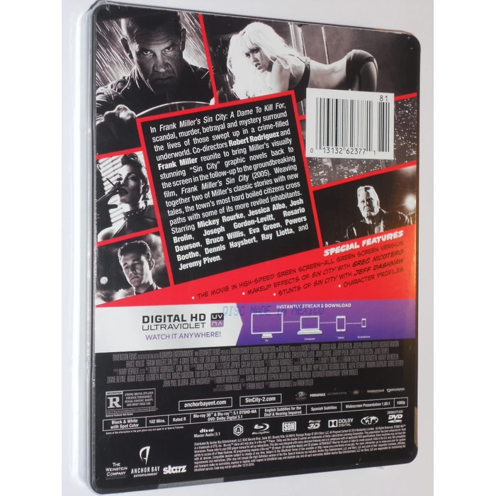 Sin City A Dame to Kill For BLU-RAY + DVD + BLU RAY 3D + Digital Copy Steelbook - Image 2