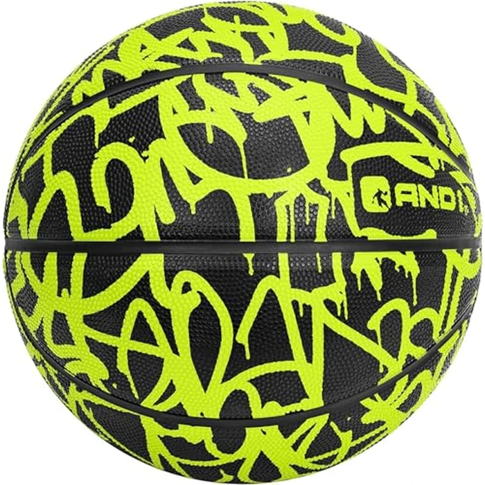 AND1 Fantom Graffiti Rubber Basketball Game Ready, 27.5 Inches, Youth Size 5, Made for Indoor and Outdoor, Sold Deflated (Pump NOT Included), Volt by AND1 - Used - Very Good condition