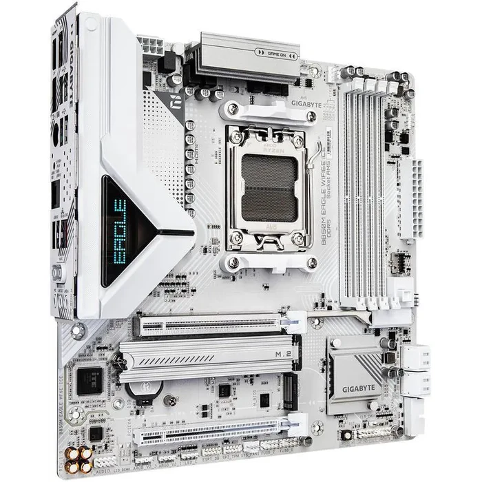 GIGABYTE B850M EAGLE WIFI6E ICE AMD AM5 Motherboard, M-ATX, DDR5, 2x M.2, PCIe 5.0, USB-C, USB 3.2 Gen 2, WIFI6E, 2.5GbE LAN, EZ-Latch, Wi-Fi EZ-Plug by GIGABYTE - Image 4