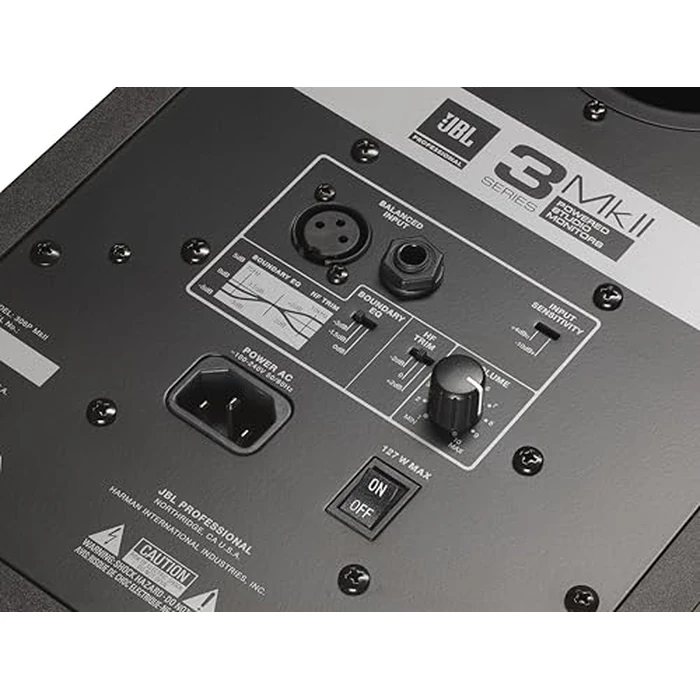 JBL Professional 306P MkII 6-Inch 2-Way Powered, Active Monitor Speaker for Near Field Music Production, Studio Monitor, Desktop Computer, Hi-Fi Audio. Sold individually, Black by JBL - Image 2