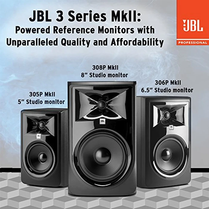 JBL Professional 306P MkII 6-Inch 2-Way Powered, Active Monitor Speaker for Near Field Music Production, Studio Monitor, Desktop Computer, Hi-Fi Audio. Sold individually, Black by JBL - Image 3