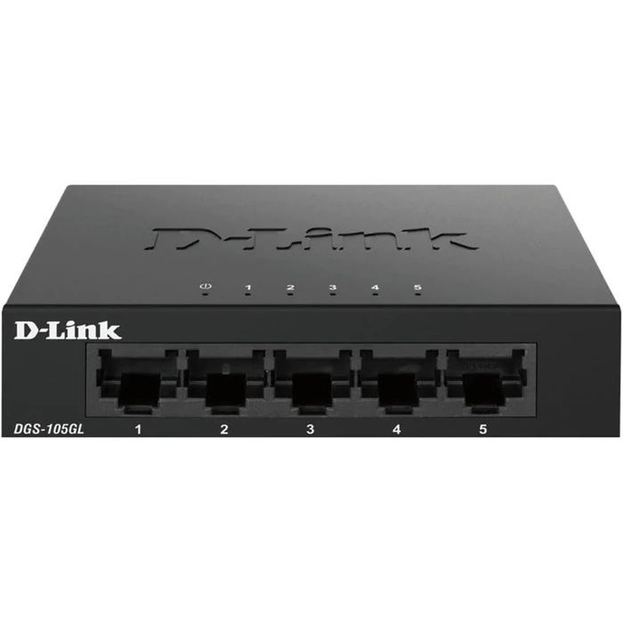D-Link DGS-105GL 5-Port Gigabit Desktop Switch - Black by D-Link - Refurbished - Premium condition - US$30.94