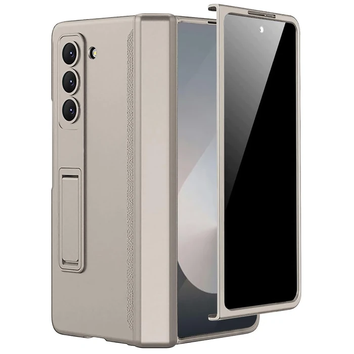Miimall Compatible for Galaxy Fold 6 Case Cover with Privacy Screen Protector Magnetic Hinge Protector Anti-Scratch Impact Resistant All-Inclusive Protective Case for Z Fold 6 2024-Titanium Grey by Miimall - Used - Acceptable condition