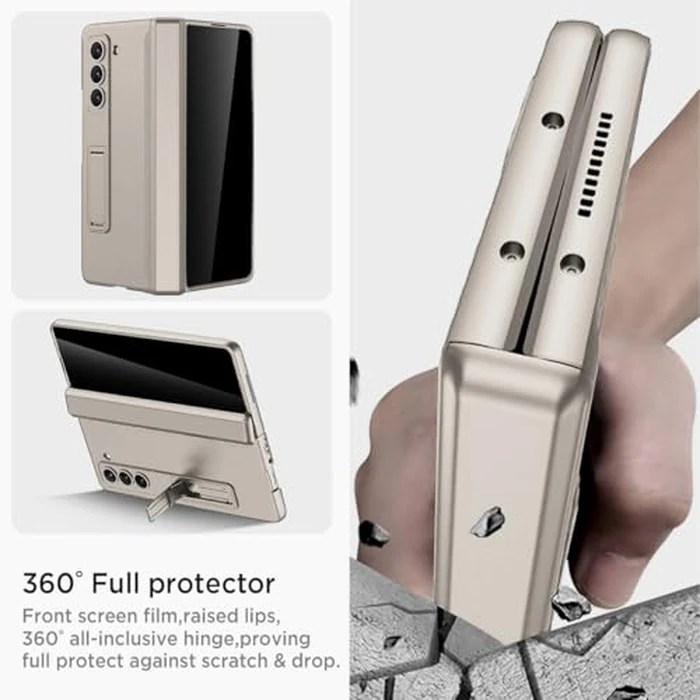 Miimall Compatible for Galaxy Fold 6 Case Cover with Privacy Screen Protector Magnetic Hinge Protector Anti-Scratch Impact Resistant All-Inclusive Protective Case for Z Fold 6 2024-Titanium Grey by Miimall - Image 4