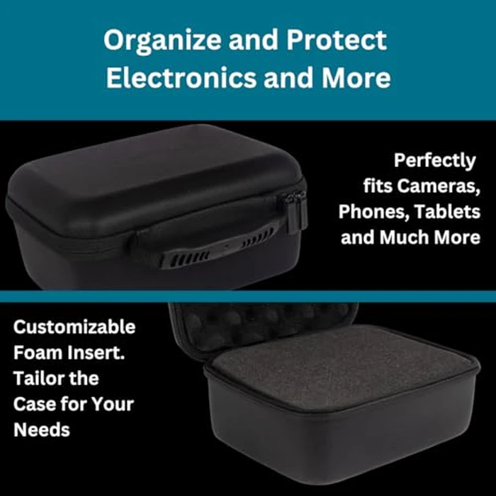 Protective Hard Case With Customizable Foam - Lightweight Hard Shell Case for Electronics, Cosmetic, Makeup & More - EVA Protection (11" x 9" x 5.5") by caseling - Image 6