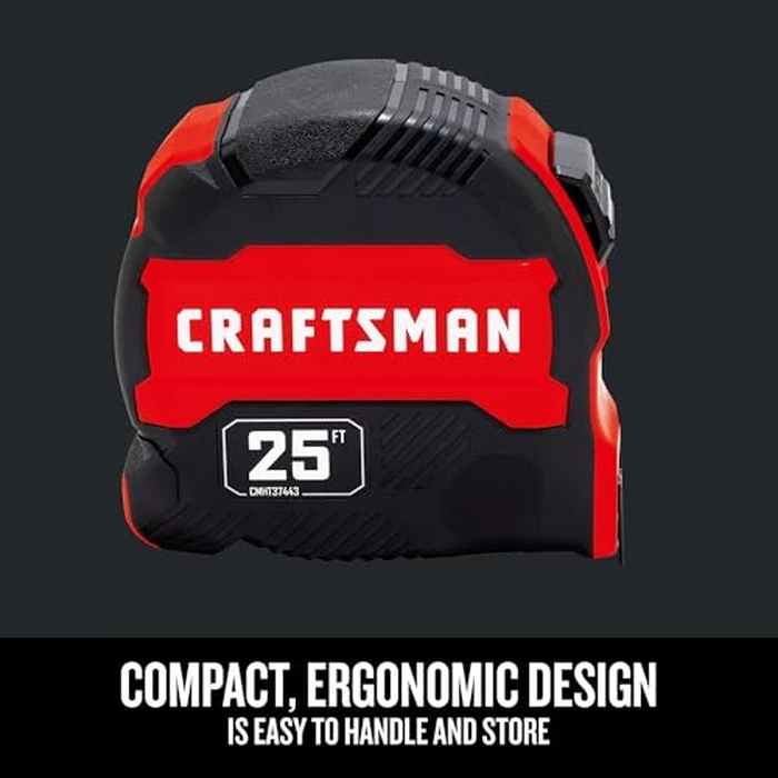 CRAFTSMAN 25-Ft Tape Measure with Fraction Marketing, Retractable, Manual-Locking Blade (CMHT37443S) by CRAFTSMAN - Image 3