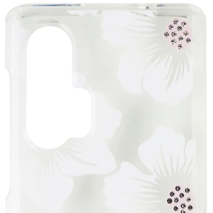 Kate Spade Hard Phone Case for Motorola Edge+ (2020) - Hollyhock Floral (Clear/Cream) by Kate Spade - Image 3
