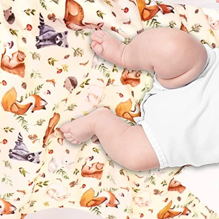 Baby Blanket for Boys Girls Double Layer Soft Plush Toddler Blanket with Dotted Backing, Fox Newborn Blanket for Nursery Stroller Crib Receiving Blanket Infant Unisex, Woodland 30 x 40 in by Jundetye - Image 8