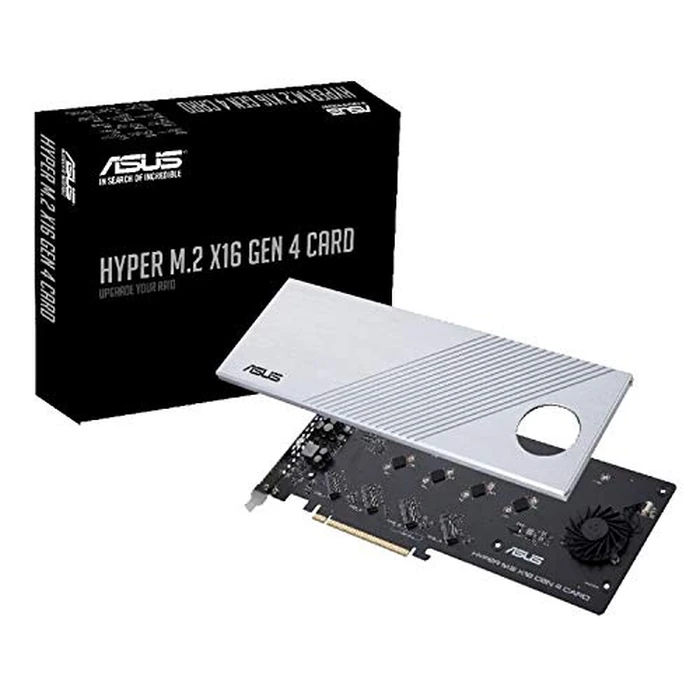 ASUS Hyper M.2 X16 PCIe 4.0 X4 Expansion Card Supports 4 NVMe M.2 (2242/2260/2280/22110) up to 256Gbps for AMD 3rd Ryzen sTRX40, AM4 Socket and Intel VROC NVMe Raid by ASUS - Used - Very Good condition - US$53.78
