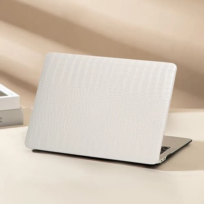 Fancity Compatible with MacBook Air 13 inch Case M1 A2337 A2179 A1932, Anti-Scratch PU Leather Hard Shell Protective Case & Keyboard Cover for Mac Air 13.3 with Touch ID (2018-2021), White by Fancity - Image 4