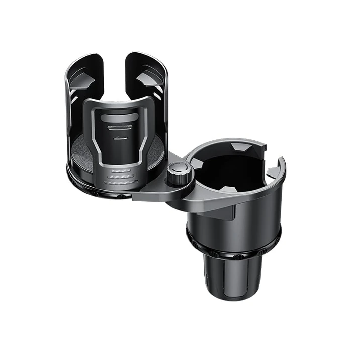 Upgrade Dual Cup Holder Expander, 2 in 1 Multifunction Cup Holder for Car with Lock, 360 degrees Rotating Car Cup Drink Holder with Adjustable Base, Cupholder Expander for Large Water Bottles, Cups by HoneTeek - Image 1