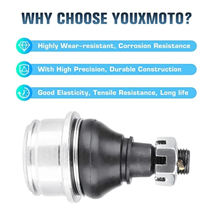Youxmoto Upper/Lower Ball Joint for Honda Fourtrax 300/ Foreman 400 1988-2003; for Yamaha RHINO 450 660 700, Grizzly Rancher 350 400 Kodiak Big Bear; Recon 250/ for CF-Moto U Force, 5FU-F3549-00 by Youxmoto - Image 2