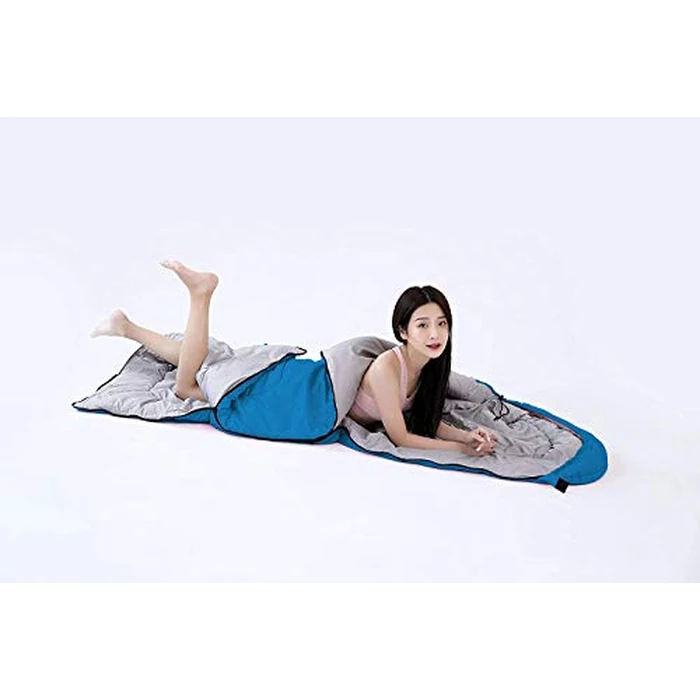 tuphen- Sleeping Bags for Adults Kids Boys Girls Backpacking Hiking Camping Cotton Liner, Cold Warm Weather 4 Seasons (Winter, Fall, Spring, Summer), Indoor Outdoor Use, Lightweight & Waterproof (Sky Blue Grey,Single) by tuphen - Image 3