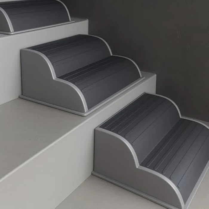 CiWiVOKi 2-Step Modular Dog Ramp - Portable Non-Slip Stairs for Small Dogs with High Support, 9.5" D Lightweight Plastic Pet Steps Fits Staircase Indoor, Ideal for Elderly Injured Pets (6-Pack, Grey) by CiWiVOKi - Image 9