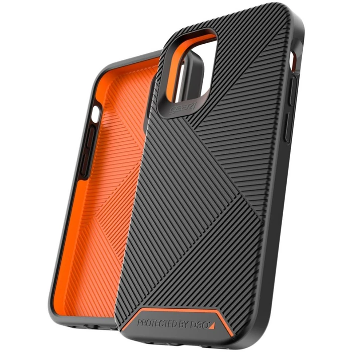 ZAGG Gear4 Battersea Series Phone Case for Apple iPhone 12 mini - Black/Orange by ZAGG - Image 1