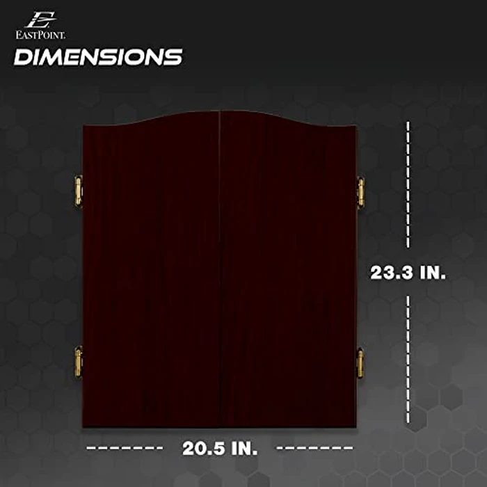 EastPoint Derbyshire Official Size Dart Board Cabinet Set - Green - Includes 6-Piece Steel Tip Darts Set - Self-Healing Sisal Fiber for Game Room Play - Built-In Chalk Scoreboards for Bar Games by EastPoint Sports - Image 7