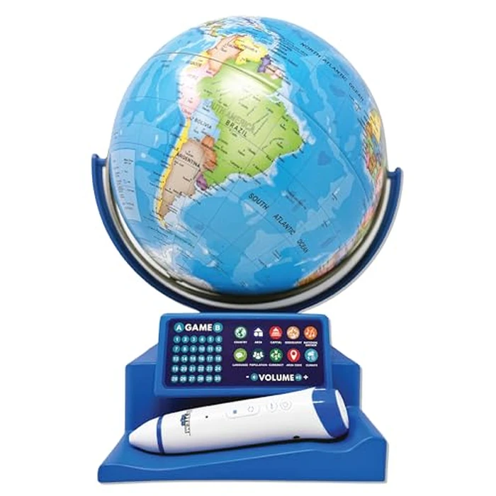 Dr. STEM Toys Interactive Talking Globe with Smart Pen, Game Panel, 300+ Geographic Quiz Questions, Touch & Learn, Music, and More - Educational Toy for Kids Ages 6+ by Dr. STEM Toys - Used - Like New condition