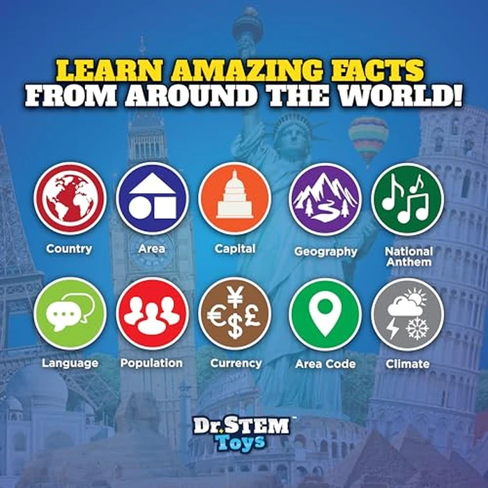 Dr. STEM Toys Interactive Talking Globe with Smart Pen, Game Panel, 300+ Geographic Quiz Questions, Touch & Learn, Music, and More - Educational Toy for Kids Ages 6+ by Dr. STEM Toys - Image 4