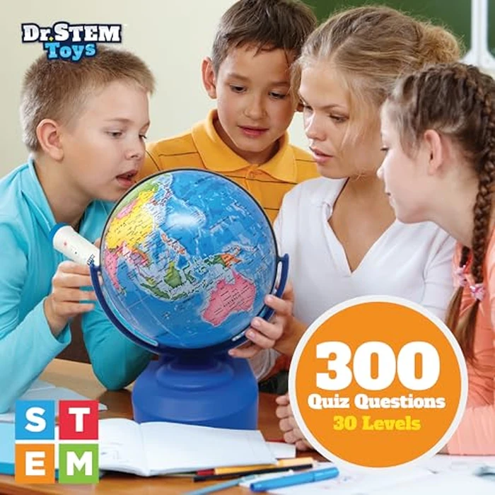 Dr. STEM Toys Interactive Talking Globe with Smart Pen, Game Panel, 300+ Geographic Quiz Questions, Touch & Learn, Music, and More - Educational Toy for Kids Ages 6+ by Dr. STEM Toys - Image 5