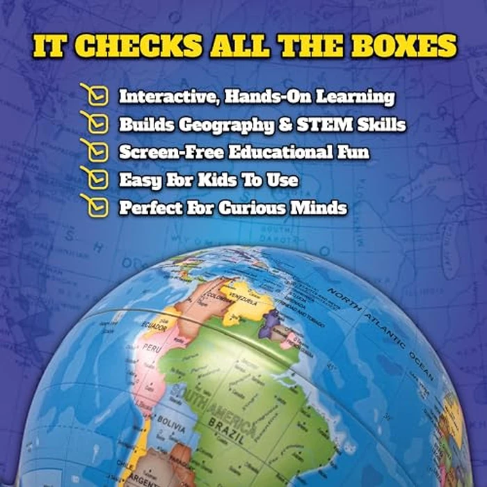 Dr. STEM Toys Interactive Talking Globe with Smart Pen, Game Panel, 300+ Geographic Quiz Questions, Touch & Learn, Music, and More - Educational Toy for Kids Ages 6+ by Dr. STEM Toys - Image 6