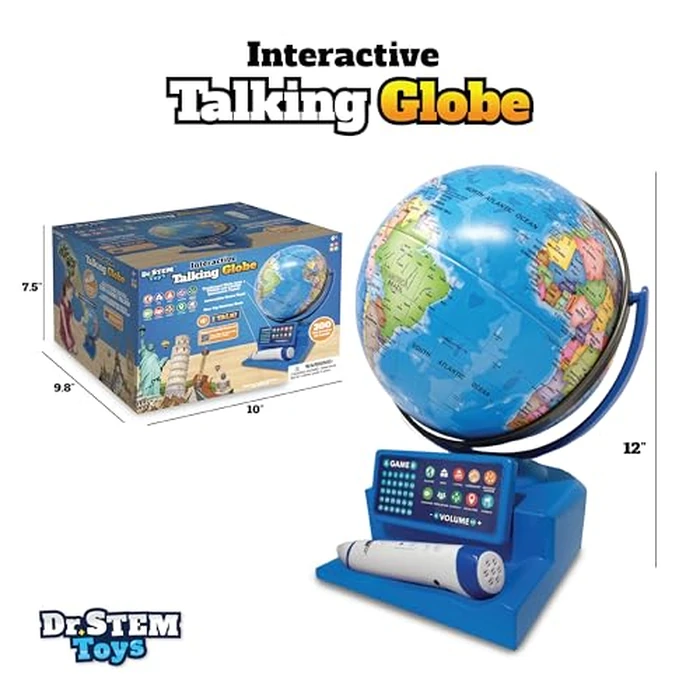 Dr. STEM Toys Interactive Talking Globe with Smart Pen, Game Panel, 300+ Geographic Quiz Questions, Touch & Learn, Music, and More - Educational Toy for Kids Ages 6+ by Dr. STEM Toys - Image 7
