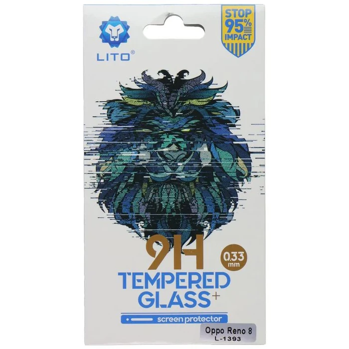 LITO 9H Tempered Glass Screen Protector for Oppo Reno8 - Clear by LITO - Refurbished - Brand New condition - US$8.28