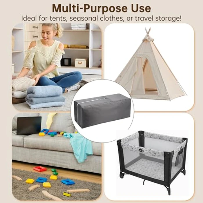 Ajrwiiy Carrying Bag Compatible with Graco Pack n Play - Travel Bag, Lightweight Playard Storage Duffle Bags with Zippers, Easy to Carry, Foldable Duffle Bags for Travel and Storage by Ajrwiiy - Image 7