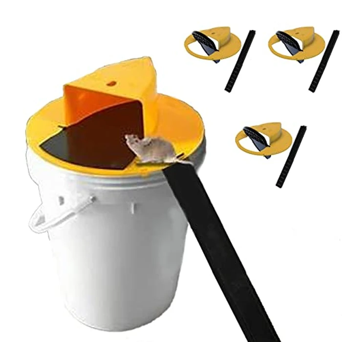 The Gadget Shack Humane Flip N' Slide Bucket Flip-Lid Mouse, Rat, Rodent Indoor and Outdoor Bucket Trap (3 Orange Mouse/Rat Traps)... by The Gadget Shack Shop - Used - Very Good condition - CA$39.22