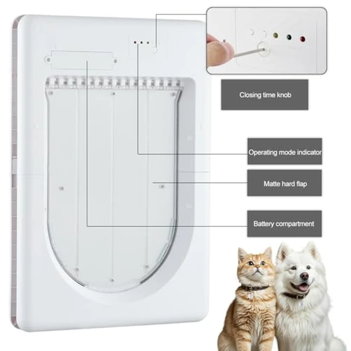 AJKJ Smart Electronic Pet Door, Automatic Dog Door with 3 Modes, Battery Powered Electronic Sensor Pet Door with 1 Sensing Key, Fit for Large Pets Up to 85lbs. (New Upgraded) - Large Size by AJKJ - Image 6