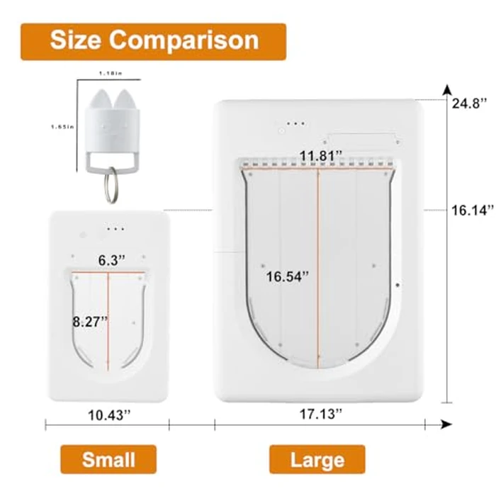 AJKJ Smart Electronic Pet Door, Automatic Dog Door with 3 Modes, Battery Powered Electronic Sensor Pet Door with 1 Sensing Key, Fit for Large Pets Up to 85lbs. (New Upgraded) - Large Size by AJKJ - Image 7