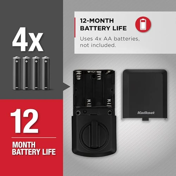 Kwikset SmartCode 270 Keyless Entry Electronic Touchpad Deadbolt Door Lock with Auto-Lock, Custom User Codes, Advanced Security in Matte Black Contemporary by Kwikset - Image 6