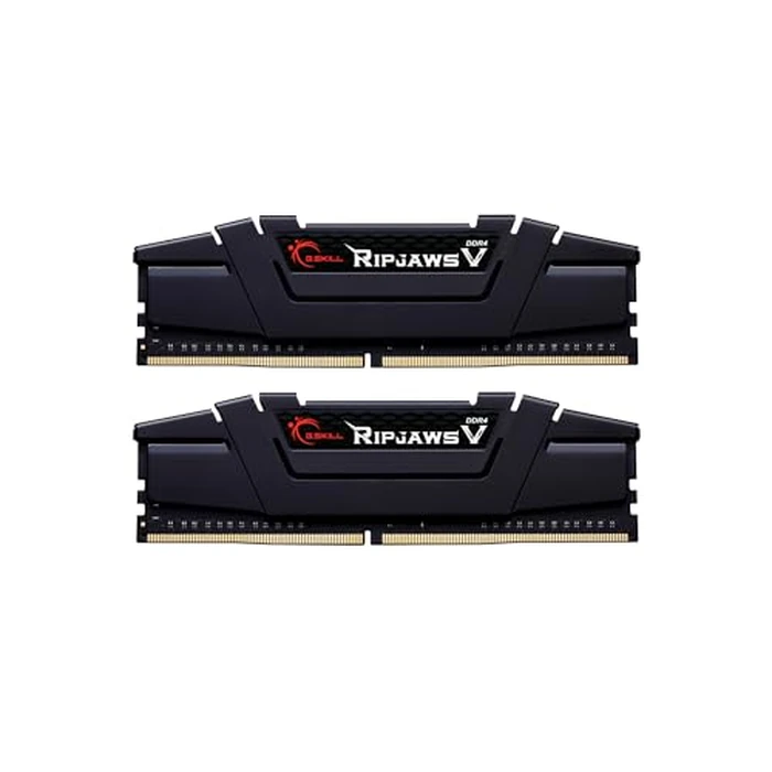 G.SKILL RipjawsV Series DDR4 RAM (XMP) 32GB (2x16GB) 3200MT/s CL16-18-18-38 1.35V Intel AMD Desktop Computer Memory U-DIMM - Black (F4-3200C16D-32GVK) by G.SKILL - Used - Very Good condition - US$225.00