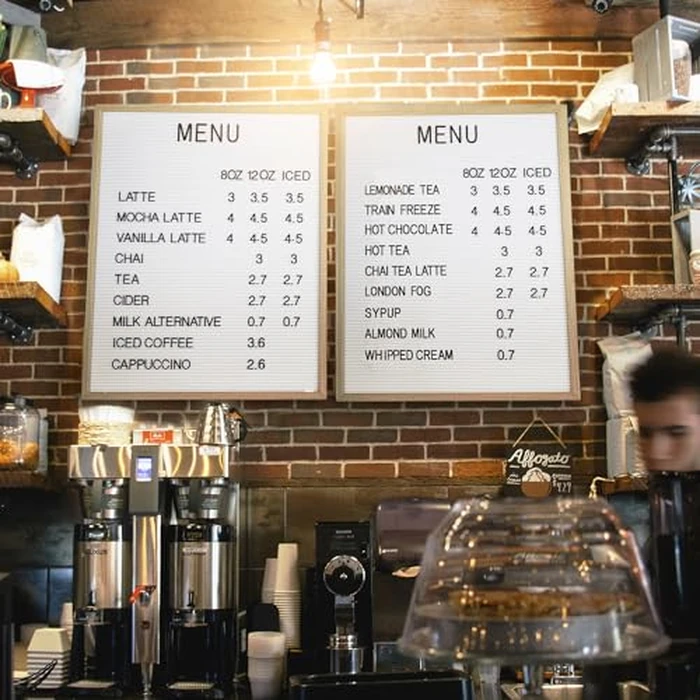 C CRYSTAL LEMON 24 x 30 Inch Large White Felt Letter Board with 966 Black Letters, Numbers & Symbols - Rustic Wood Frame Changeable Wall Menu Sign for Café, Restaurant, Bar, Office & Home by C CRYSTAL LEMON - Image 4