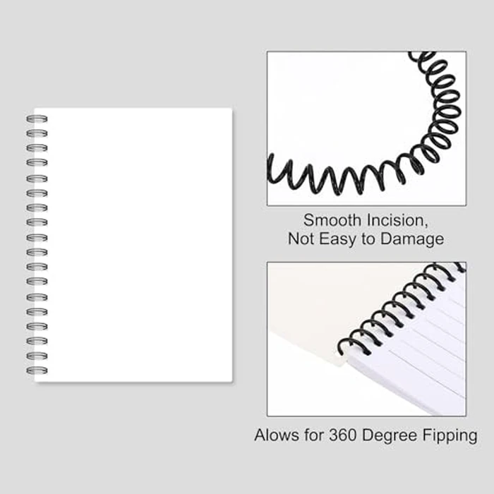 PATIKIL 13mm(1/2") Plastic Spiral Binding Coils, 100 Pcs Binding Spirals 105 Sheet Capacity 3:1 Pitch Binding Spirals for Binding Paper Sheets, Transparent by PATIKIL - Image 4