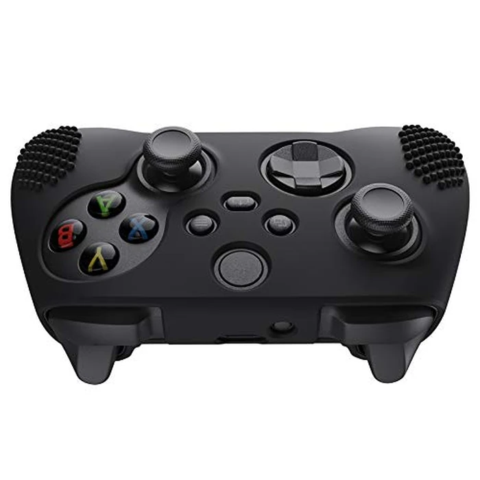 eXtremeRate PlayVital Black 3D Studded Edition Anti-Slip Silicone Cover Skin for Xbox Series X/S Controller, Soft Rubber Case Protector for Xbox Core Wireless Controller with 6 Black Thumb Grip Caps by eXtremeRate - Image 7