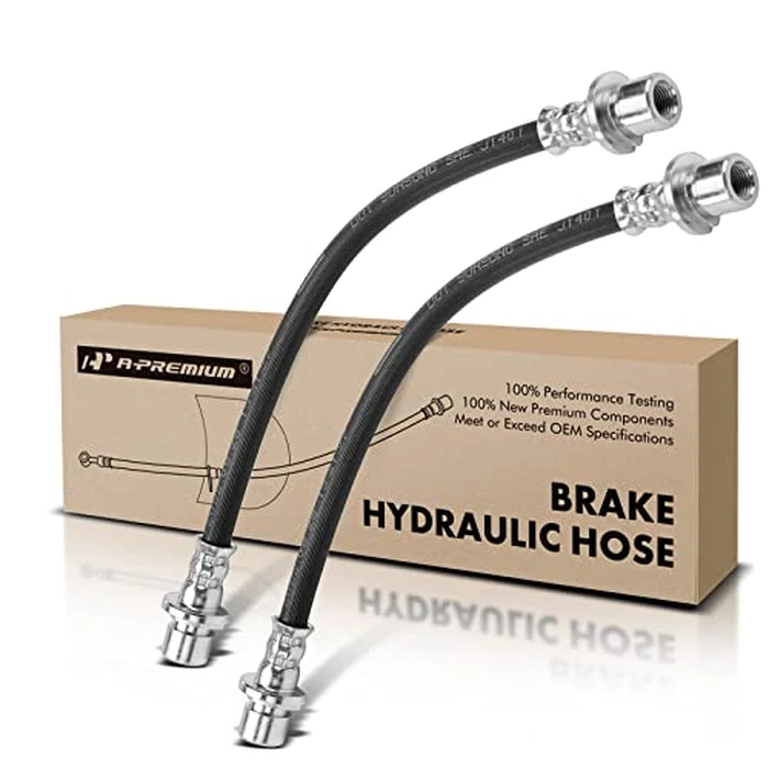A-Premium Rear Driver and Passenger Brake Hydraulic Hose Compatible with Select Honda Models - Civic 1984-1987/1992-2000, Civic del Sol 1993-1997 - Replace# 01466S04000(Pack of 2) by A-premium - Used - Good condition