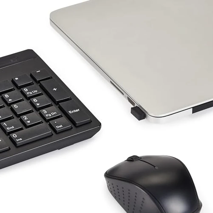 Amazon Basics Full-Sized Wireless Keyboard & Mouse Combo, 2.4 GHz USB Receiver, QWERTY Layout, Black by Amazon Basics - Image 5