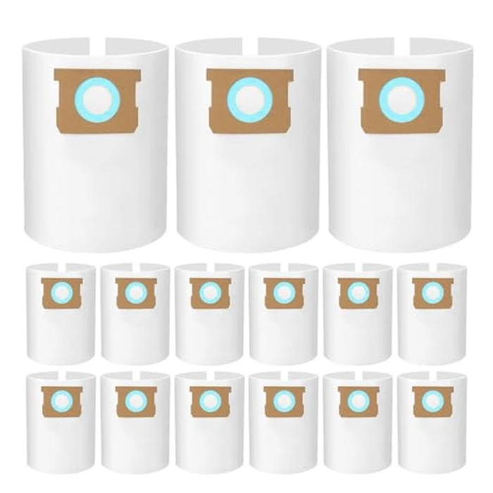 15-Pack 5-8 Gallon Bags replace for Shopvac, Type E 90661 9066133, Type H 90671 9067133.Disposable Wet Dry Vacuum Collection Bags, white by ATXKXE - Image 1