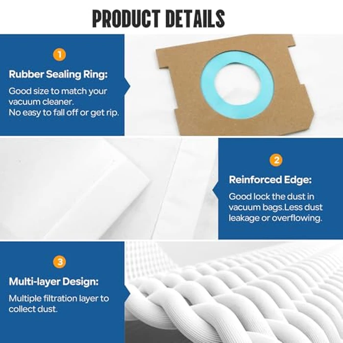 15-Pack 5-8 Gallon Bags replace for Shopvac, Type E 90661 9066133, Type H 90671 9067133.Disposable Wet Dry Vacuum Collection Bags, white by ATXKXE - Image 4