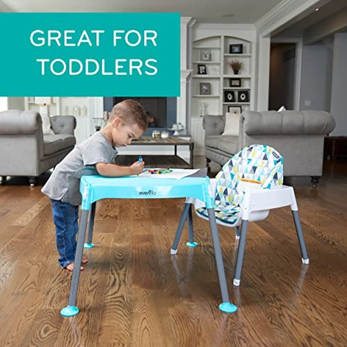 Evenflo Eat and Grow 4-in-1 Convertible High Chair (Pop Star White) by Evenflo - Image 5