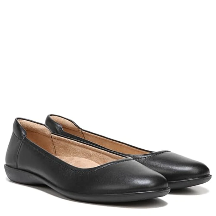 Naturalizer Women Flexy Round Toe Ballet Flats, Black, 8 Wide by Naturalizer - Image 7