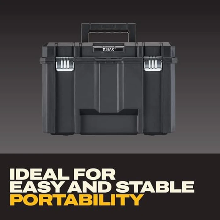 DEWALT TSTAK Tool Box, Extra Large Design, Removable Tray for Easy Access to Tools, Water and Debris Resistant (DWST17806) by DEWALT - Image 5