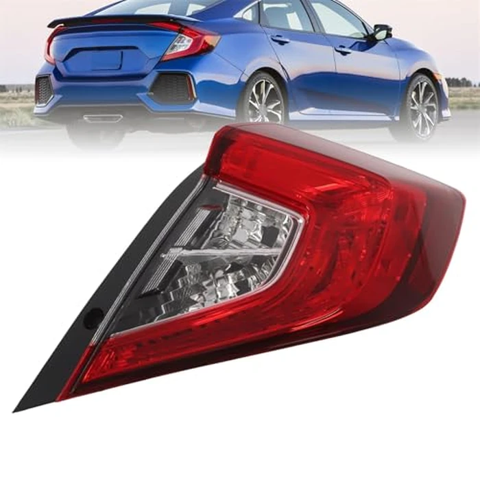 Nakkaa Outer Tail light Halogen W/O Bulbs Compatible with Civic Sedan 2016-2020 Right Side Tail Lamp HO2805110 33500-TBA-A01 by Nakkaa - Used - Like New condition - US$41.00