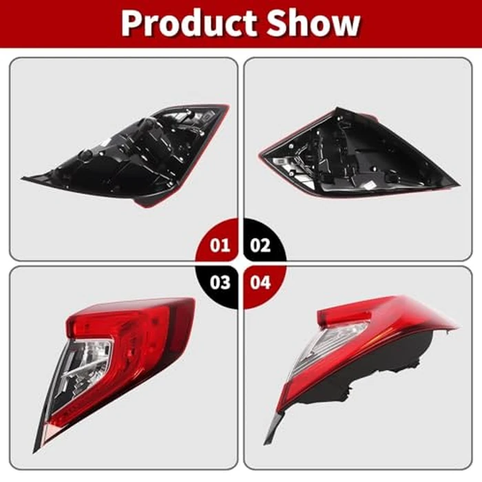 Nakkaa Outer Tail light Halogen W/O Bulbs Compatible with Civic Sedan 2016-2020 Right Side Tail Lamp HO2805110 33500-TBA-A01 by Nakkaa - Image 3