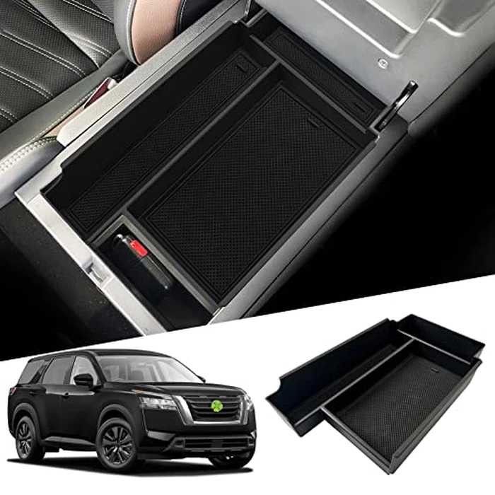 SHAOHAO for 2025 2026 Nissan Pathfinder Center Console Organizer Tray 2022 2023 2024 2025 2026 Pathfinder S/SV/SL/Rock Creek/Platinum Armrest Storage Box Pathfinder 2025 2026 Accessories Organizer by SHAOHAO - Image 7